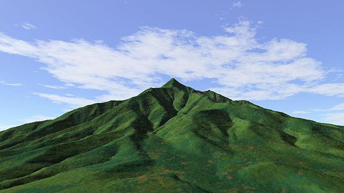 利尻岳 3Dイメージ