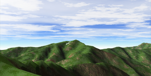 雲取山 3Dイメージ