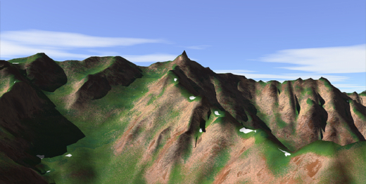 槍ヶ岳 3Dイメージ