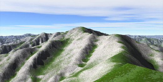 間ノ岳 3Dイメージ