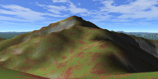 祖母山 3Dイメージ