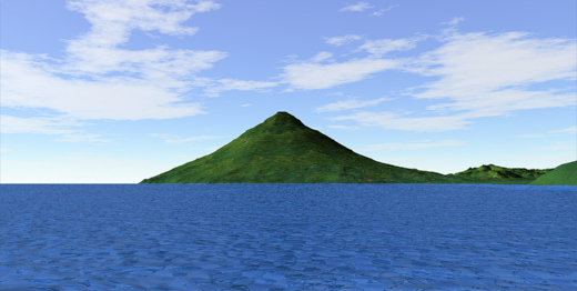 開聞岳 3Dイメージ