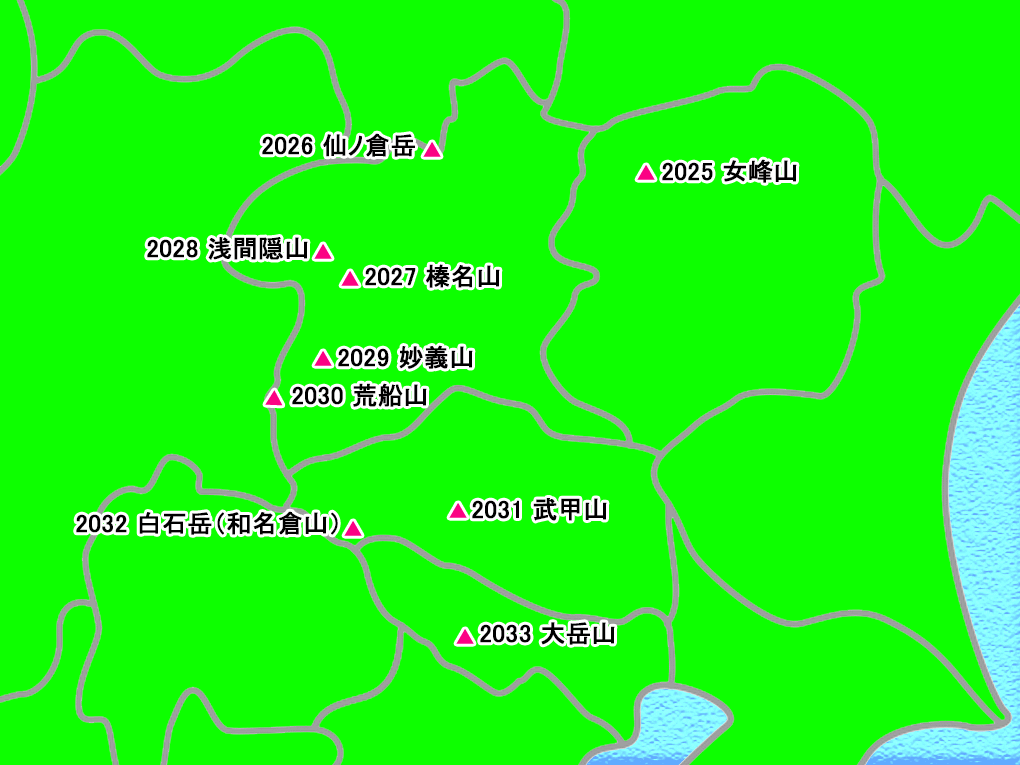 関東 の 山 地図