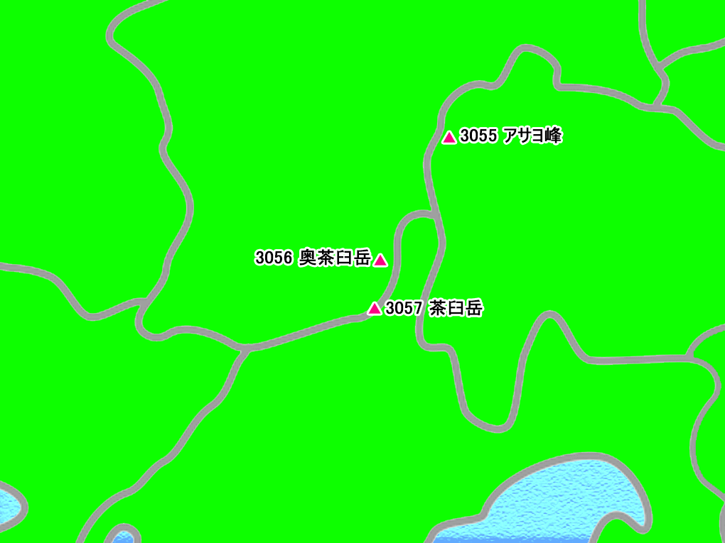 南アルプスエリア日本三百名山マップ