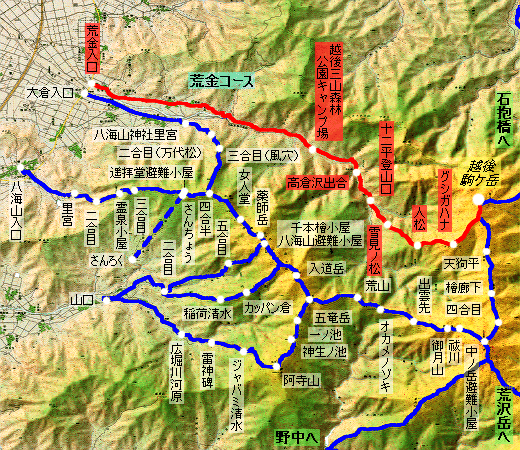 越後駒ヶ岳 登山コース