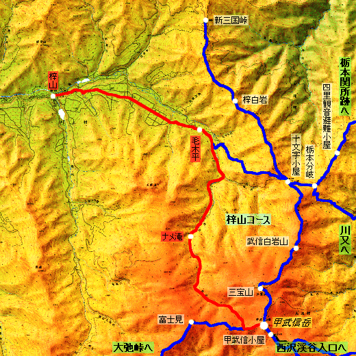 甲武信岳 登山コース