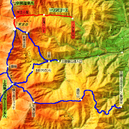 常念岳 登山コース