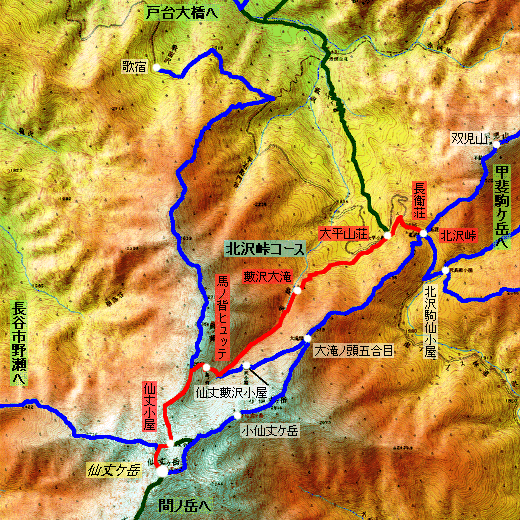 仙丈ヶ岳 登山コース