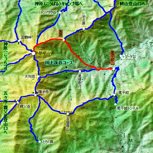 祖母山 登山コース