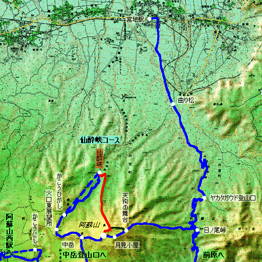 阿蘇山 登山コース