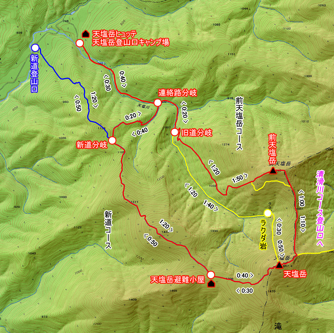 天塩岳 モデルコース