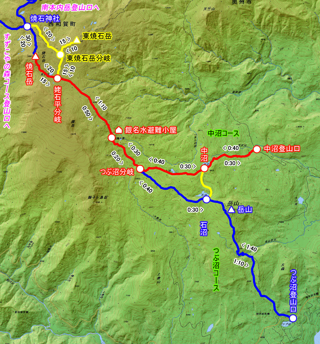 焼石岳 モデルコース
