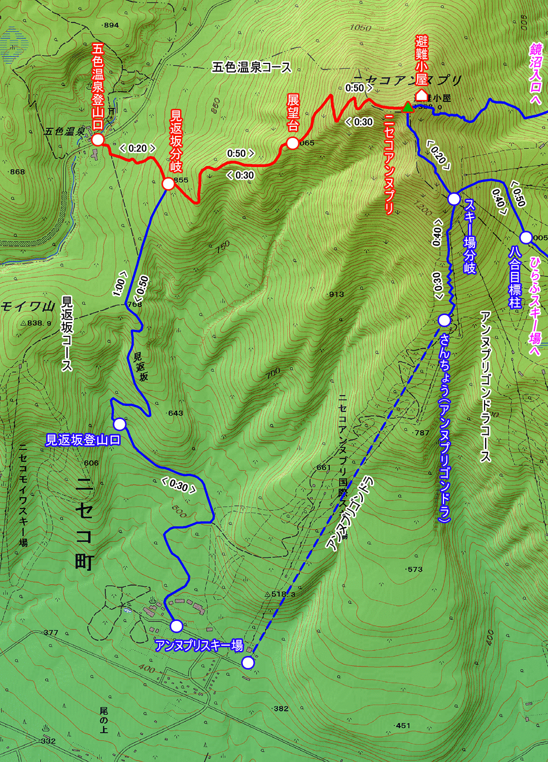 ニセコアンヌプリ モデルコース