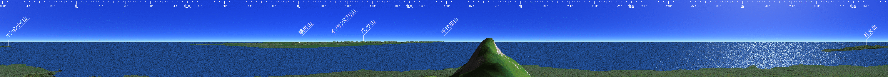 利尻岳 山頂展望図