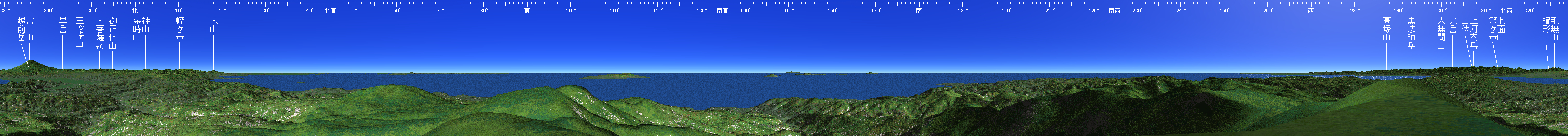 天城山 山頂展望図