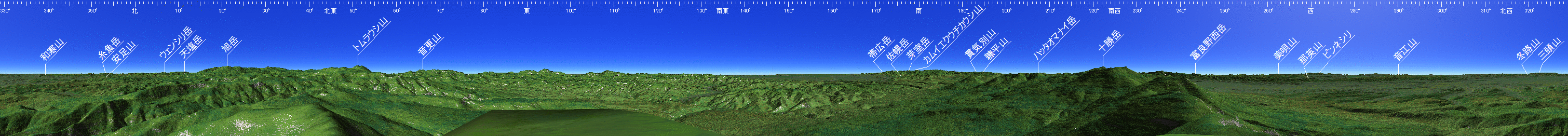 オプタテシケ山 山頂展望図